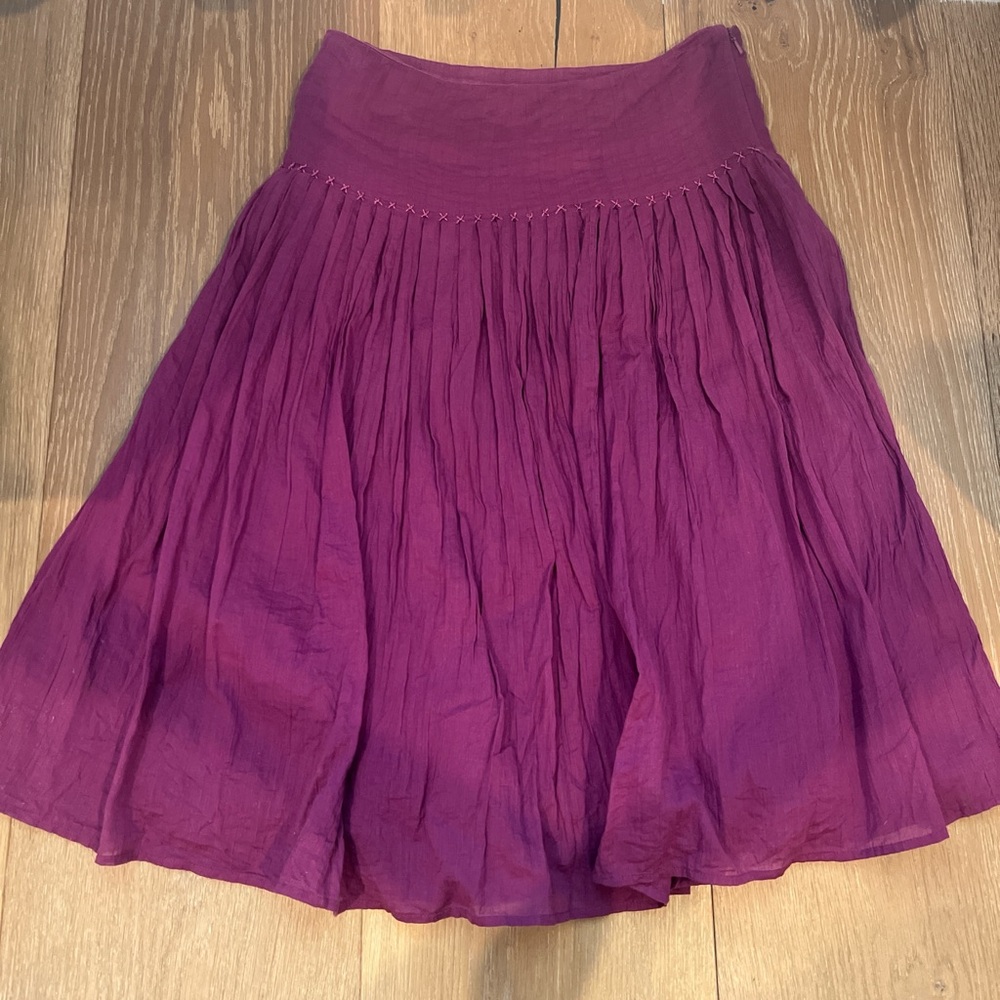 Lauren Ralph Lauren Purple Skater Skirt with Pleats
